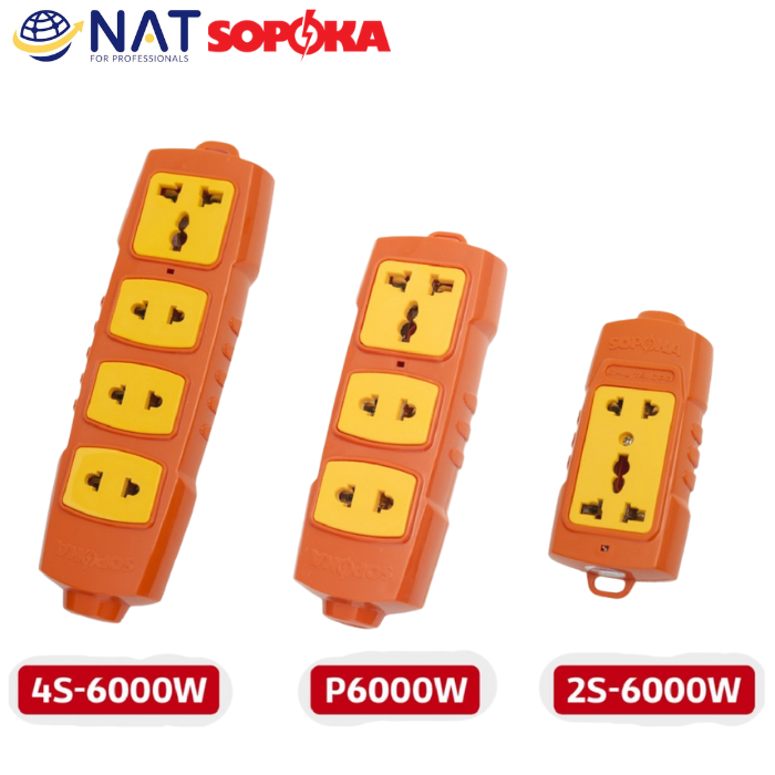 Ổ CẮM SIÊU CHỊU TẢI SOPOKA 4S/P/2S 6000W  