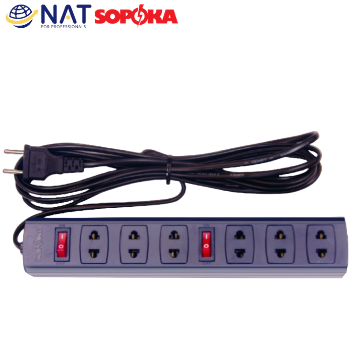 Ổ cắm kéo dài 6 cổng 1200w Sopoka 6S5 4.5m